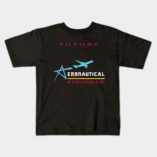 Future aeronautical engineer, aircraft engineering, aerospace text Kids T-Shirt